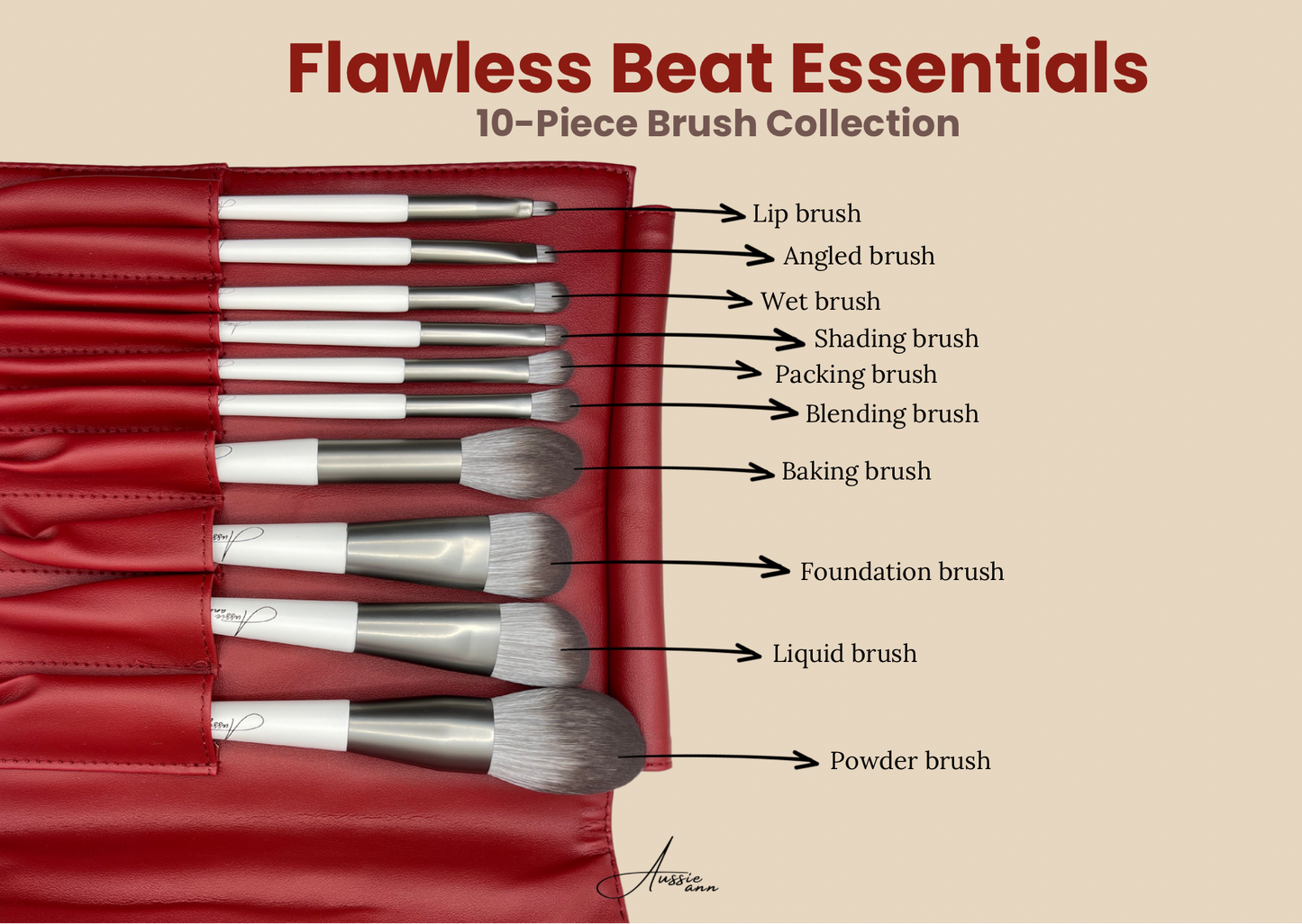 Flawless Beat Essentials 10-Piece Brush Collection 